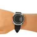 Gucci Quartz Chronograph Black Dial Black Rubber Strap Watch For Men - YA157301