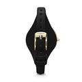 Fossil Georgia Black Dial Black Leather Strap Watch for Women - ES3148
