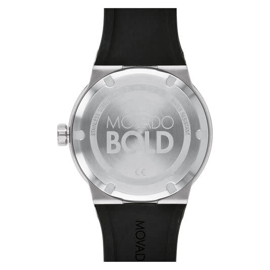 Movado Bold Fusion Black Dial Black Silicone Strap Watch for Men - 3600624