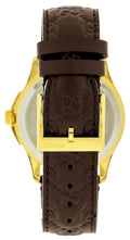 Gucci G Timeless Quartz Brown Dial Brown Leather Strap Watch for Men - YA1264035
