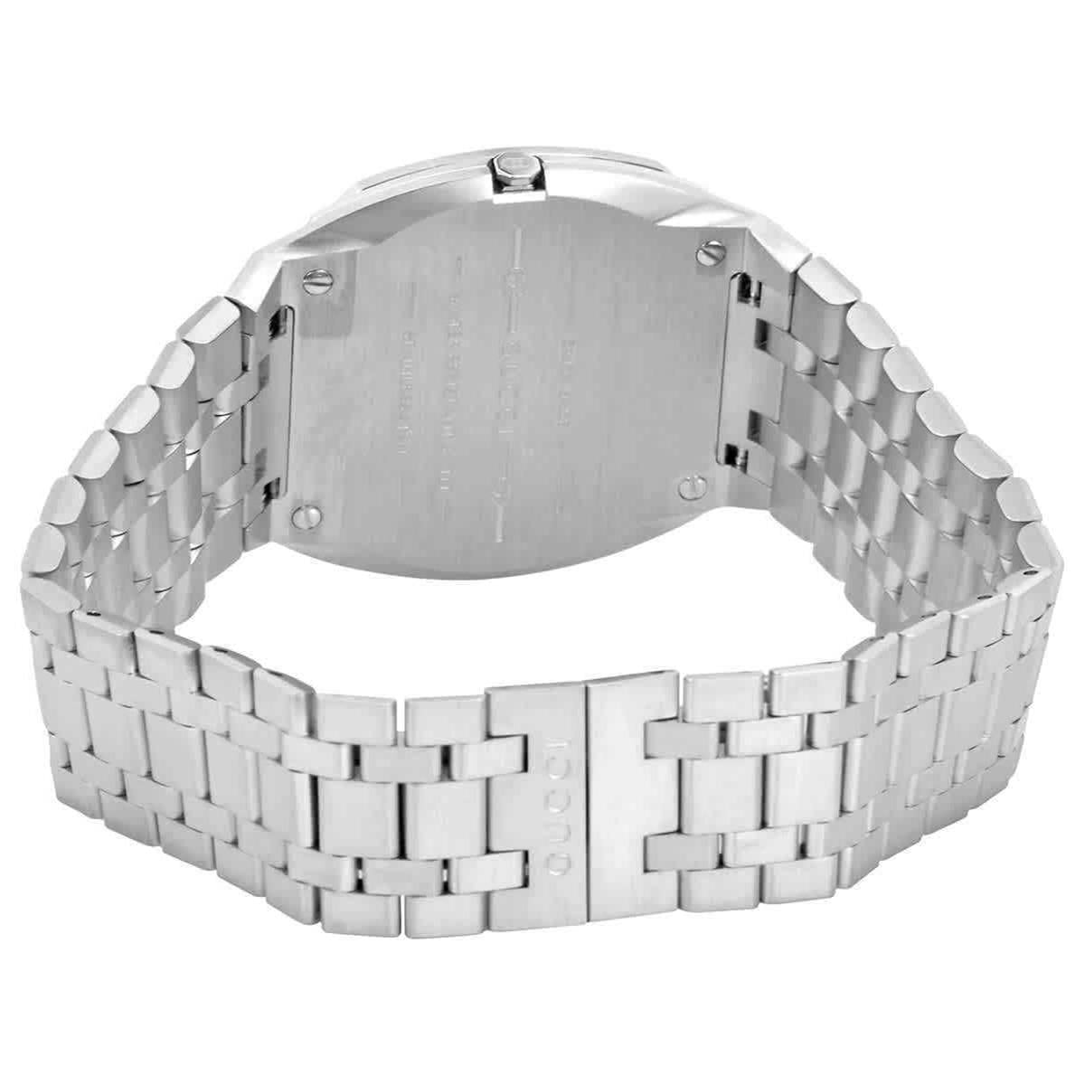 Gucci 25H Quartz Silver Dial Silver Steel Strap Watch For Women - YA163402