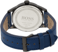 Hugo Boss Grand Prix Chronograph Black Dial Blue Leather Strap Watch for Men - 1513563
