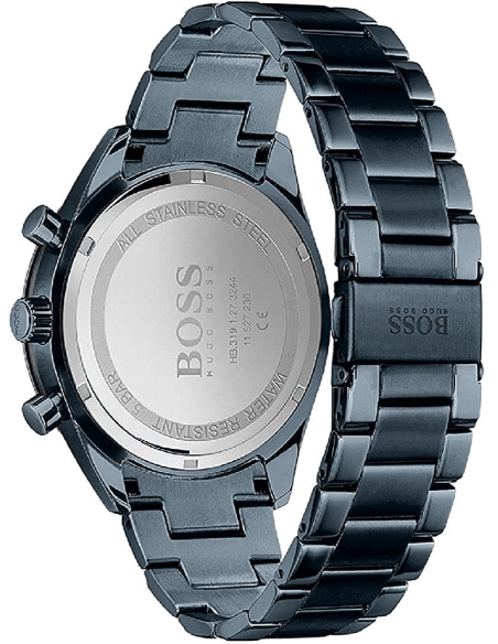 Hugo Boss Santiago Grey Dial Blue Steel Strap Watch for Men - 1513865