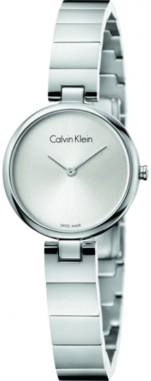 Calvin Klein Authentic White Dial Silver Steel Strap Watch for Women - K8G23146