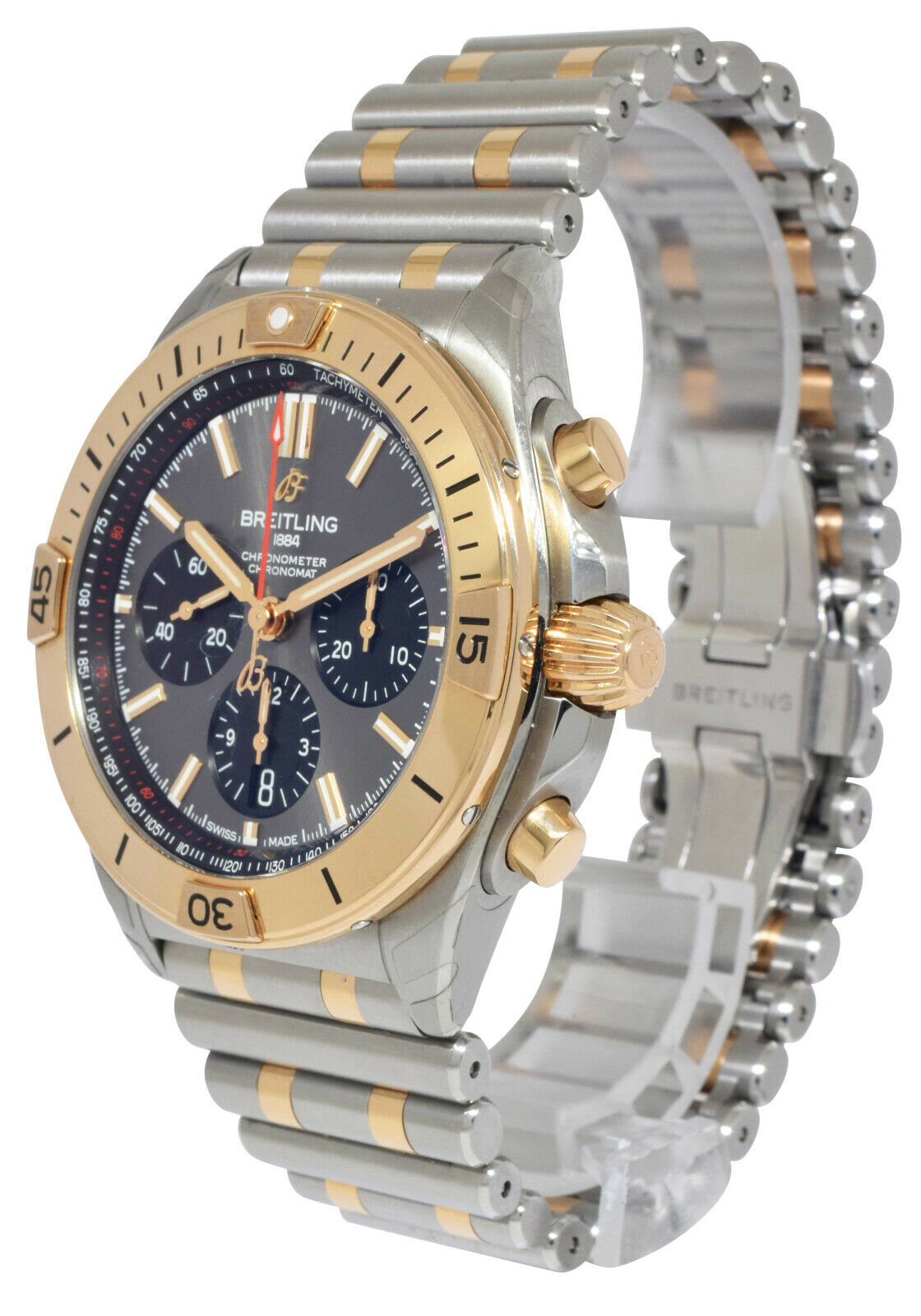 Breitling Chronomat B01 42 Grey Dial Two Tone Steel Strap Watch for Men - UB0134101B1U1
