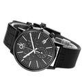 Calvin Klein Post Minimal Chronograph Black Dial Black Leather Strap Watch for Men - K7627401