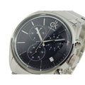 Calvin Klein Masculine Chronograph Black Dial Silver Steel Strap Watch for Men - K2H27104