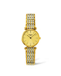 Longines La Grande Classique Quartz Gold Dial Two Tone Mesh Bracelet Watch for Women - L4.209.2.32.7