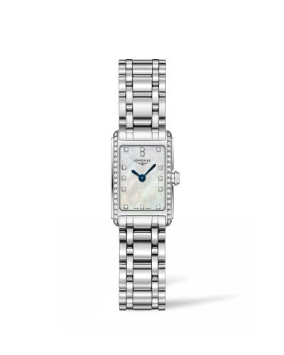 Longines Dolcevita Diamonds Mother of Pearl Dial Silver Steel Strap Watch for Women - L5.258.0.87.6