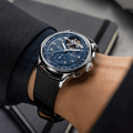 Breitling Premier B21 Chronograph Tourbillion 42 Willy Breitling Blue Dial Black Leather Strap Watch for Men - LB2120171C1P1