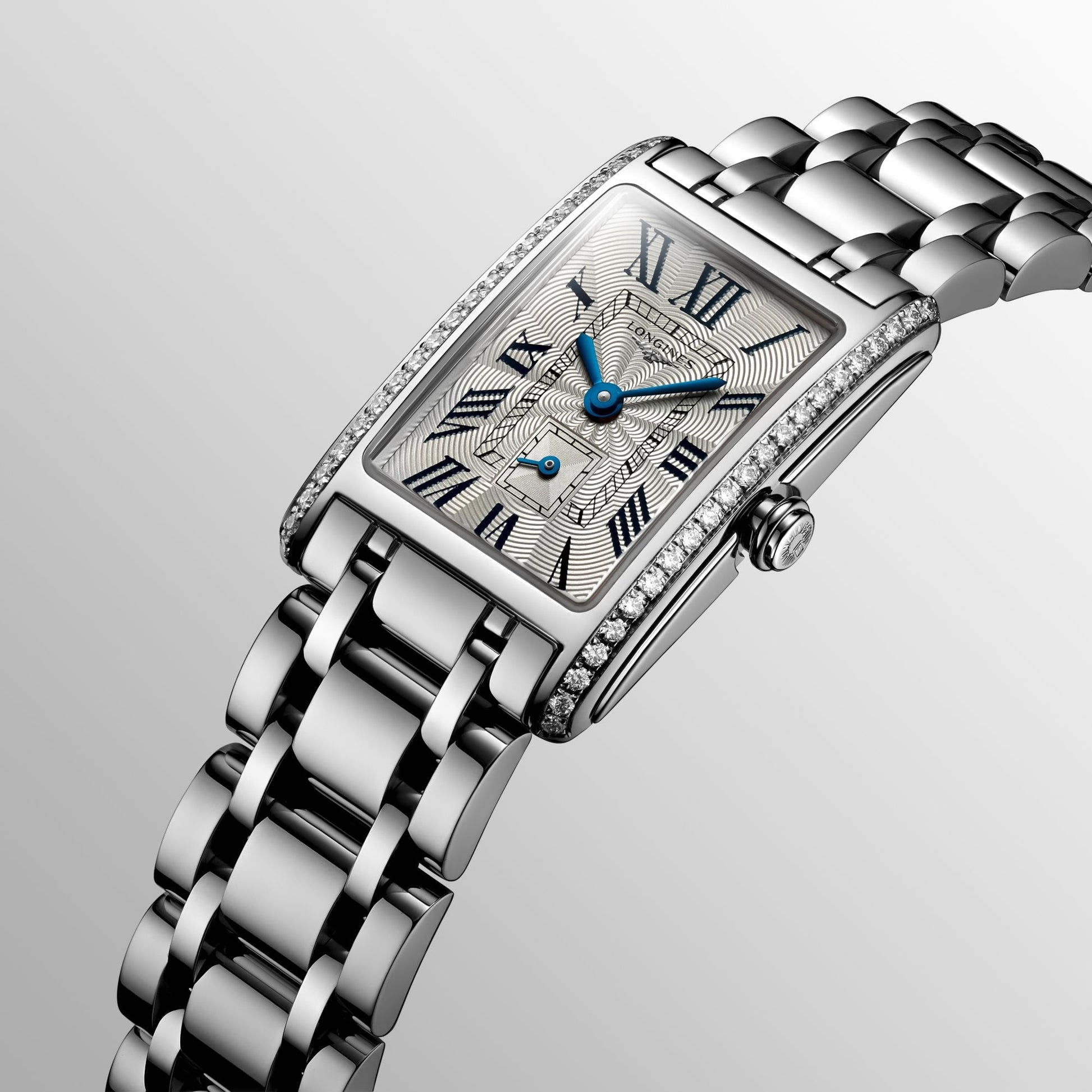 Longines Dolcevita Diamonds White Dial Silver Steel Strap Watch for Women - L5.258.0.71.6