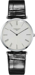 Longines La Grande Classique De Longines White Dial Black Leather Strap Watch for Women - L4.755.4.71.2