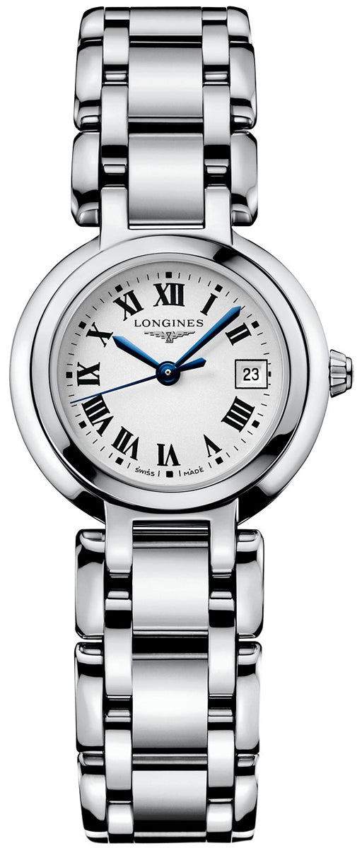 Longines PrimaLuna White Dial Silver Steel Strap Watch for Women - L8.110.4.71.6