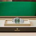 Rolex Datejust 41 Oyster Mint Green Dial Oyster Steel & White Gold Strap Watch for Men - M126334-0029