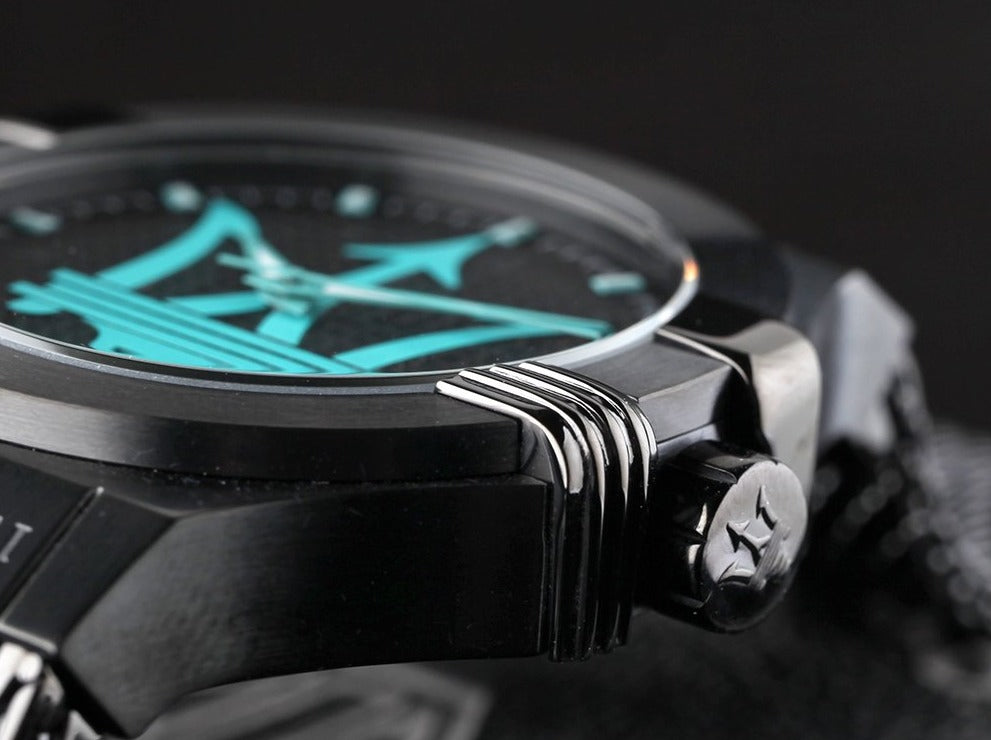 Maserati Potenza Aqua Edition Black Dial Black Mesh Strap Watch For Men - R8853144002