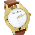 Marc Jacobs Blade White Dial Brown Leather Strap Watch for Women - MBM1218