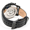 Fossil Grant Automatic Black Dial Black Leather Strap Watch for Men - ME3028