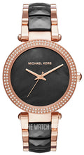 Michael Kors Parker Black Mother of Pearl Dial Two Tone Steel Strap Watch for Women - MK6414
