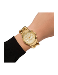 Michael Kors Runway Twist Gold Dial Gold Steel Strap Watch for Women - MK3131