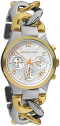 Michael Kors Runway White Dial Two Tone Steel Strap Watch for Women - MK3199