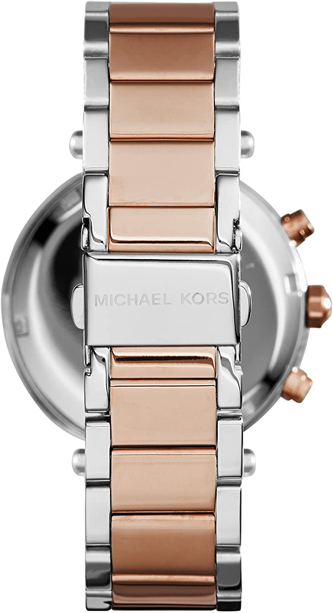 Michael Kors Parker Blue Dial Two Tone Steel Strap Watch for Women - MK6141