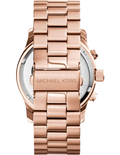 Michael Kors Runway Chronograph Rose Gold Dial Rose Gold Steel Strap Watch for Men - MK8096