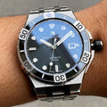 Maurice Lacroix Aikon Venturer Black Dial Silver Steel Strap Watch for Men - AI6058-SS002-330-1