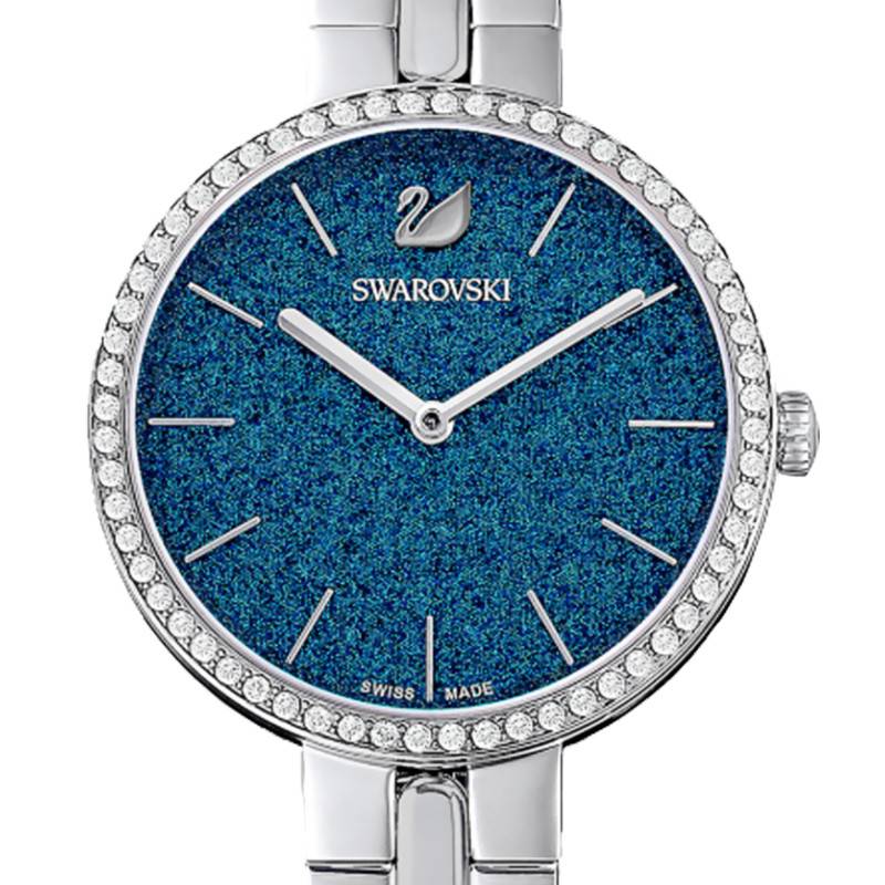 Swarovski Cosmopolitan Blue Dial Silver Steel Strap Watch for Women - 5517790