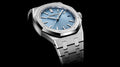 Audemars Piguet Royal Oak 50th Anniversary Light Blue Dial Silver Steel Strap Watch for Men - 15550ST.OO.1356ST.04