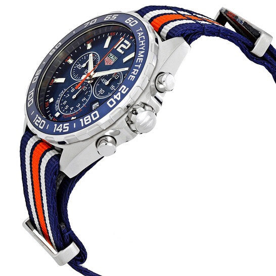 Tag Heuer Formula 1 Quartz Blue Dial Two Tone NATO Strap Watch for Men - WAZ1010.FC8196