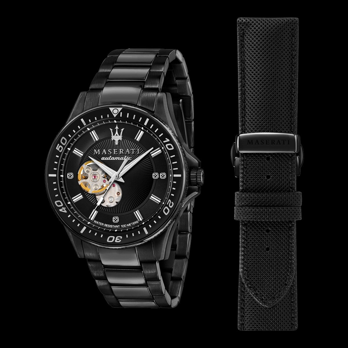 Maserati SFIDA Automatic Black Special Edition 44mm Watch For Men - R8823140005