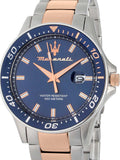 Maserati SFIDA Quartz Blue Dial Stainless Steel 44mm Watch For Men - R8853140003