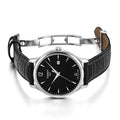 Tissot T Classic Tradition Quartz Black Dial Black Leather Watch For Men - T063.610.16.057.00