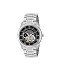 Bulova BVA Dual Aperture Black Dial Silver Steel Strap Watch for Men - 96A119