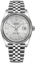 Rolex Datejust 41 Oyster Silver Dial Oystersteel & White Gold Jubilee Bracelet Watch for Men - M126334-0004