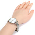 Emporio Armani Gianni T Bar White Dial Silver Steel Strap Watch For Women - AR11170