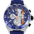 Tag Heuer Formula 1 Gulf Edition Blue Dial Blue Leather Strap Watch for Men - CAZ101N.FC8243