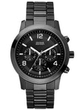 Guess Chronograph Black Dial Black Steel Strap Watch for Men - W15061G1