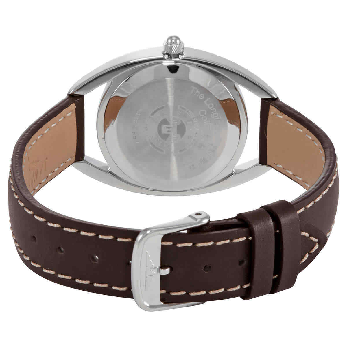 Longines Equestrian Arche Quartz Diamonds White Dial Brown Leather Strap Watch for Women - L6.136.0.71.2