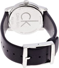 Calvin Klein City Silver Dial Black Leather Strap Watch For Women - K2G231C6