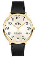 Coach Slim Easton White Dial Black Leather Strap Watch for Women - 14502683