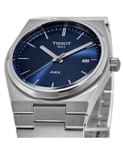 Tissot T Classic PRX Blue Dial Silver Steel Strap Watch For Men - T137.410.11.041.00