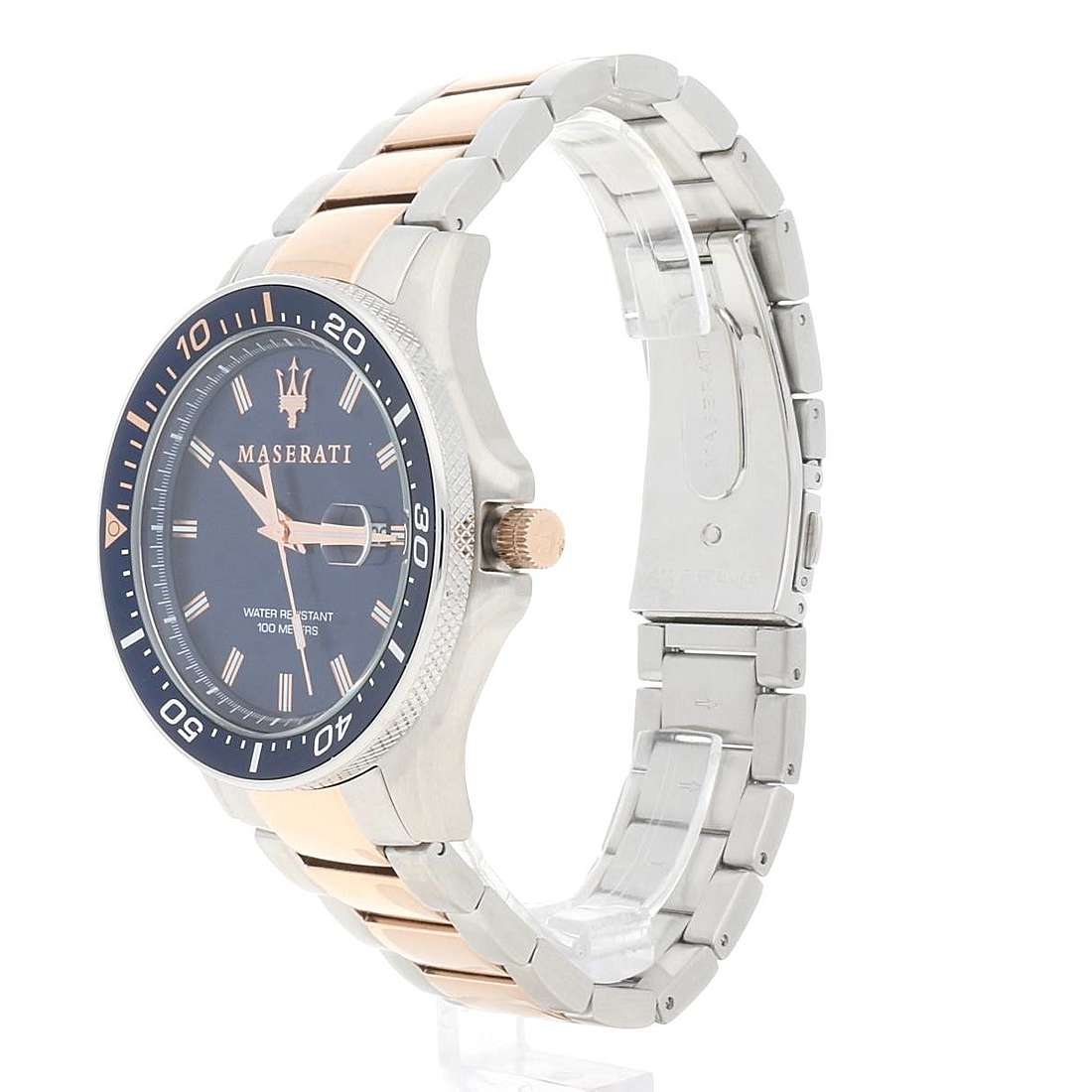 Maserati SFIDA Quartz Blue Dial Stainless Steel 44mm Watch For Men - R8853140003