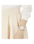 Swarovski Era Journey Silver Dial White Leather Strap Watch for Women - 5295369