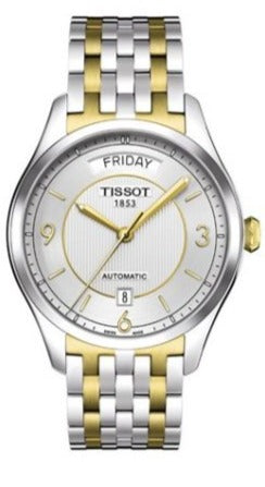 Tissot T Classic T One Automatic Silver Dial Two Tone Steel Strap Watch For Men - T038.430.22.037.00