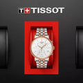 Tissot Carson Premium Chronograph White Dial Silver Steel Strap Watch For Men - T122.417.22.011.00