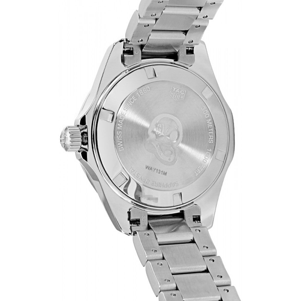 Tag Heuer Aquaracer Quartz Black Dial Silver Steel Strap Watch for Women - WAY131M.BA0748