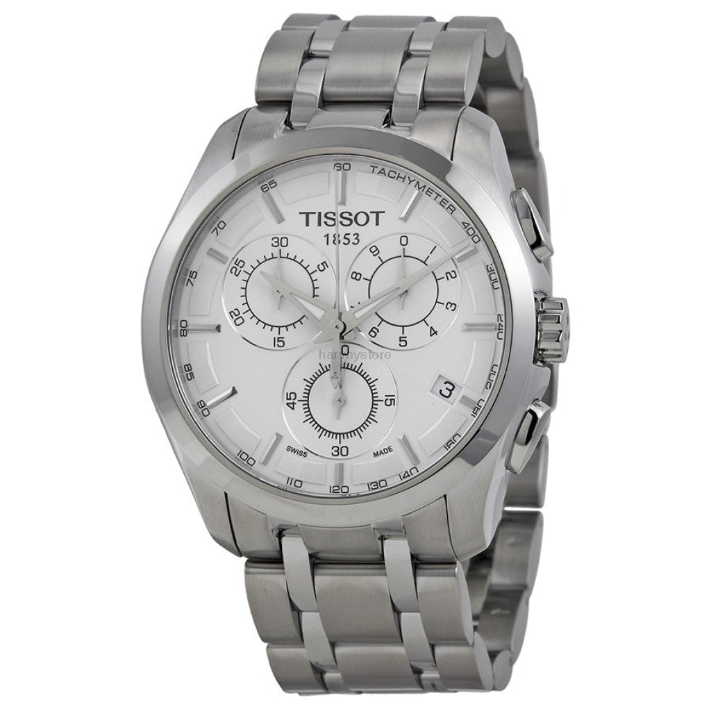 Tissot T Classic Couturier Chronograph White Stainless Steel Quartz Watch For Men - T101.617.11.031.00