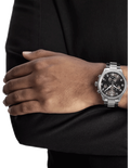 Tissot T Classic Chrono XL Black Dial Silver Steel Strap Watch For Men - T116.617.11.057.01