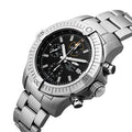 Breitling Avenger Chronograph 45mm Black Dial Silver Steel Strap Watch for Men - A13317101B1A1